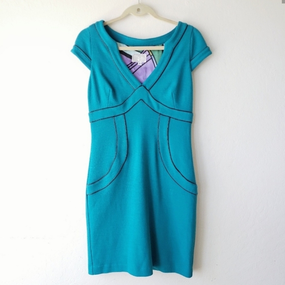 Alberto Makali Sheath Dress Turquoise Lined - Picture 3 of 5